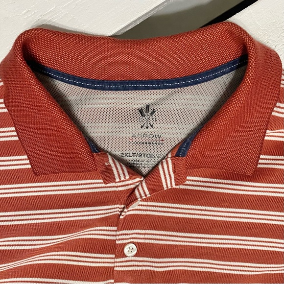 Arrow Performance Striped Polo Mens 2XLT - Picture 2 of 3